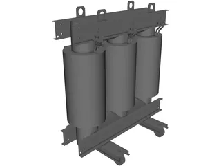 Power Electric Transformer 3D Model