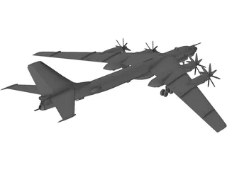 Tupolev Tu-95 Bear 3D Model