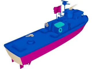 U.S. Navy Swift Patrol Boat 3D Model