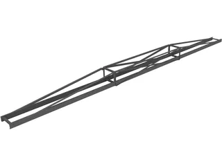 60 Ft Conveyor Truss 3D Model