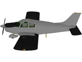 Piper PA-28 Cherokee 3D Model