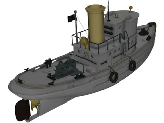 Coast Guard Tug 3D Model