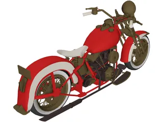 Harley-Davidson EL Type (1936) 3D Model