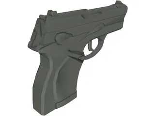 Berretta 9mm Pistol 3D Model