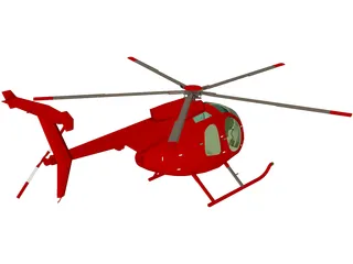 Hughes 500D 3D Model