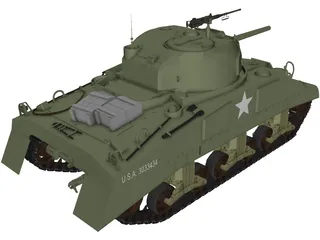 M4A3 (75) W Sherman 3D Model