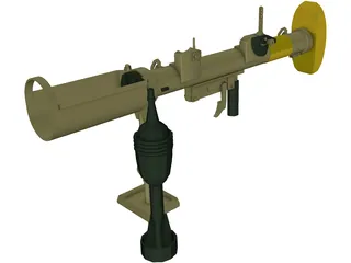 Piat Antitank Weapon 3D Model