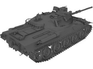 Type 74 Tank 3D Model