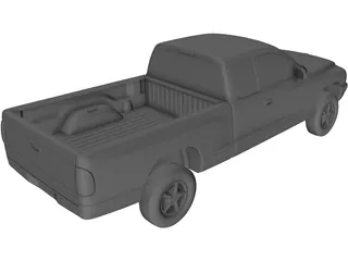 Dodge Dakota Extended Cab (1997) 3D Model