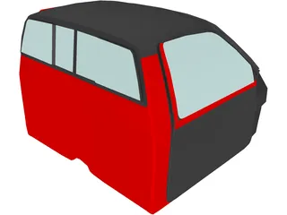 Interior Toyota Pickup (1990) 3D Model