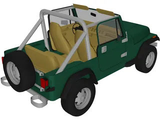 Jeep Wrangler (1989) 3D Model