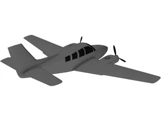 Beechcraft Baron 58 3D Model