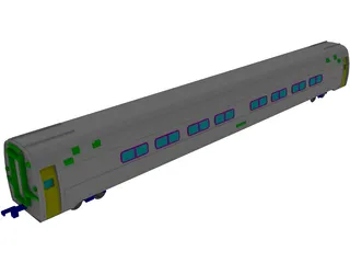 Amtrak Coach 3D Model