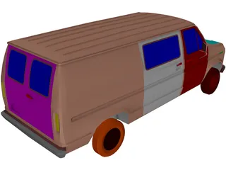 Ford Van (1985) 3D Model