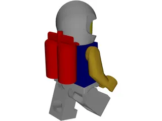 Legoman in Space Suit 3D Model