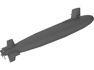 Skipjack Submarine 3D Model