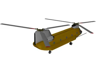 Boeing CH-47D Chinook 3D Model