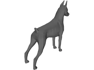 Dog Doberman 3D Model