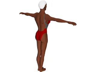 Swimmer Female 3D Model