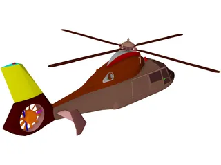 Eurocopter HH-65 Dolphin Coastguard 3D Model