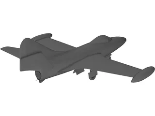 F9F Panther 3D Model