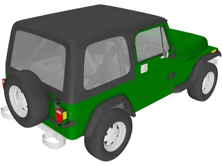 Jeep Wrangler (1989) 3D Model