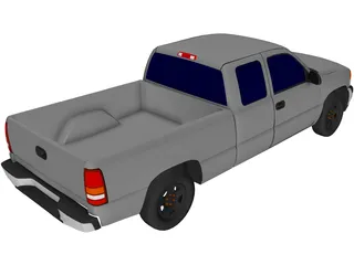 GMC Sierra Extended Cab Pickup (2000) 3D Model