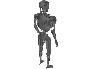 Terminator T-800 Metal Skeleton 3D Model