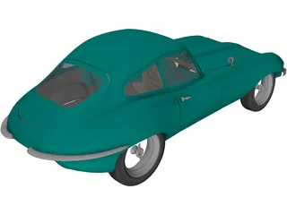 Jaguar Coupe E-type (1961) 3D Model