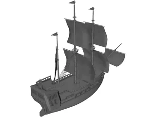 Galleon 3D Model