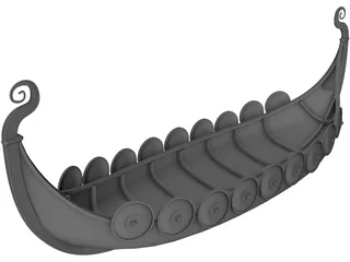 Viking Ship 3D Model