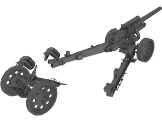 SFH-18 Military Cannon 3D Model