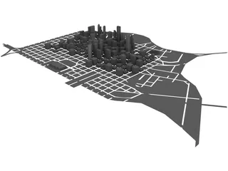 Houston Downtown 3D Model