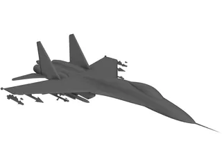 STL file Sukhoi Su-27 Flanker 🛩️・3D printer design to download