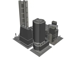 City Part Future Like 3D Model