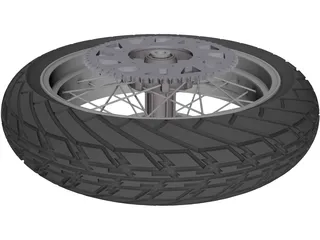KTM Moto Backwheel LC4 Supermotard 3D Model