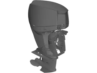 Eagle V4 Outboard Motor 3D Model