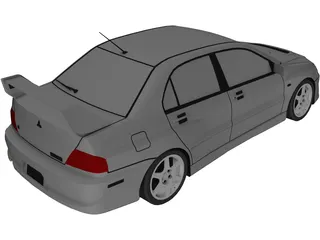 Mitsubishi Lancer Evolution VIII (2003) 3D Model