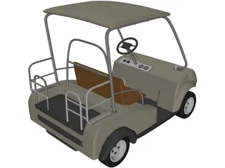 Golf Cart 3D Model