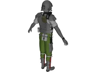 Soldier US Marine 3D Model