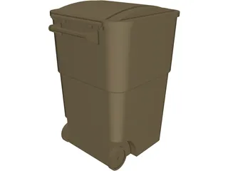 Trash Can Rubbermaid 3D Model