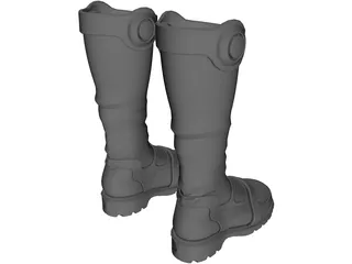Boots Sci-Fi 3D Model