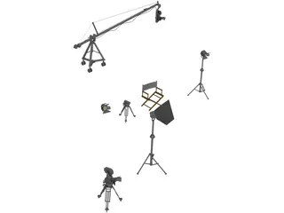 Studio Set Cameras 3D Model