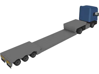 Scania with Trailer 3D Model