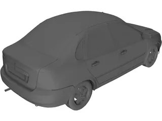 VAZ Lada Kalina 3D Model