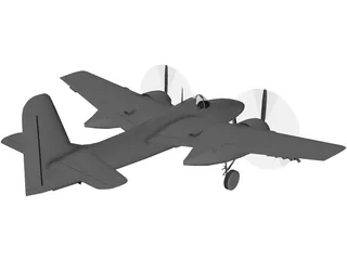 Grumman F7F Tigercat 3D Model