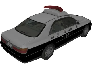 Toyota Crown Police 3D Model