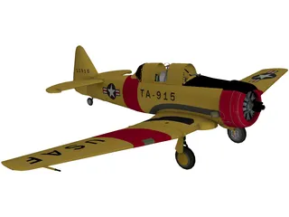 T-6 Texan 3D Model