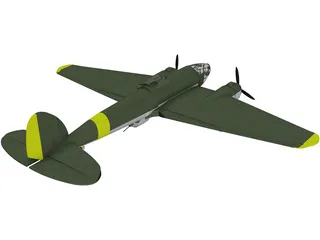 Heinkel He 111 Medium Bomber 3D Model