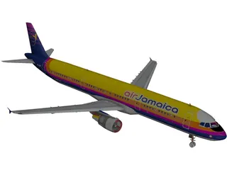 Airbus A321 Air Jamaica 3D Model